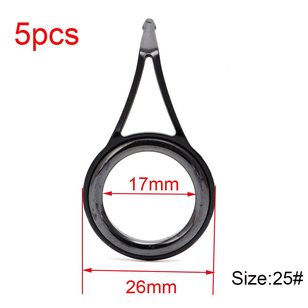 Fishing Equipment Cheap - Ovale 3mm-23mm Innendurchmesser Edelstahl Angelrutenführungsringe Reparaturset