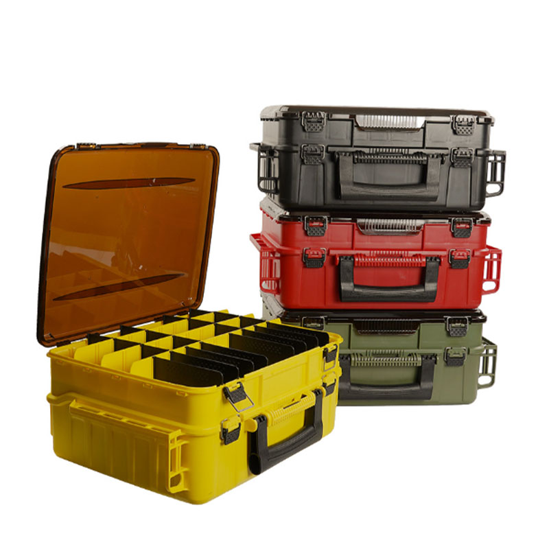 Fishing Equipment Price - Tragbare Doppelschichtige Angelbox mit Herausnehmbaren Trennwänden