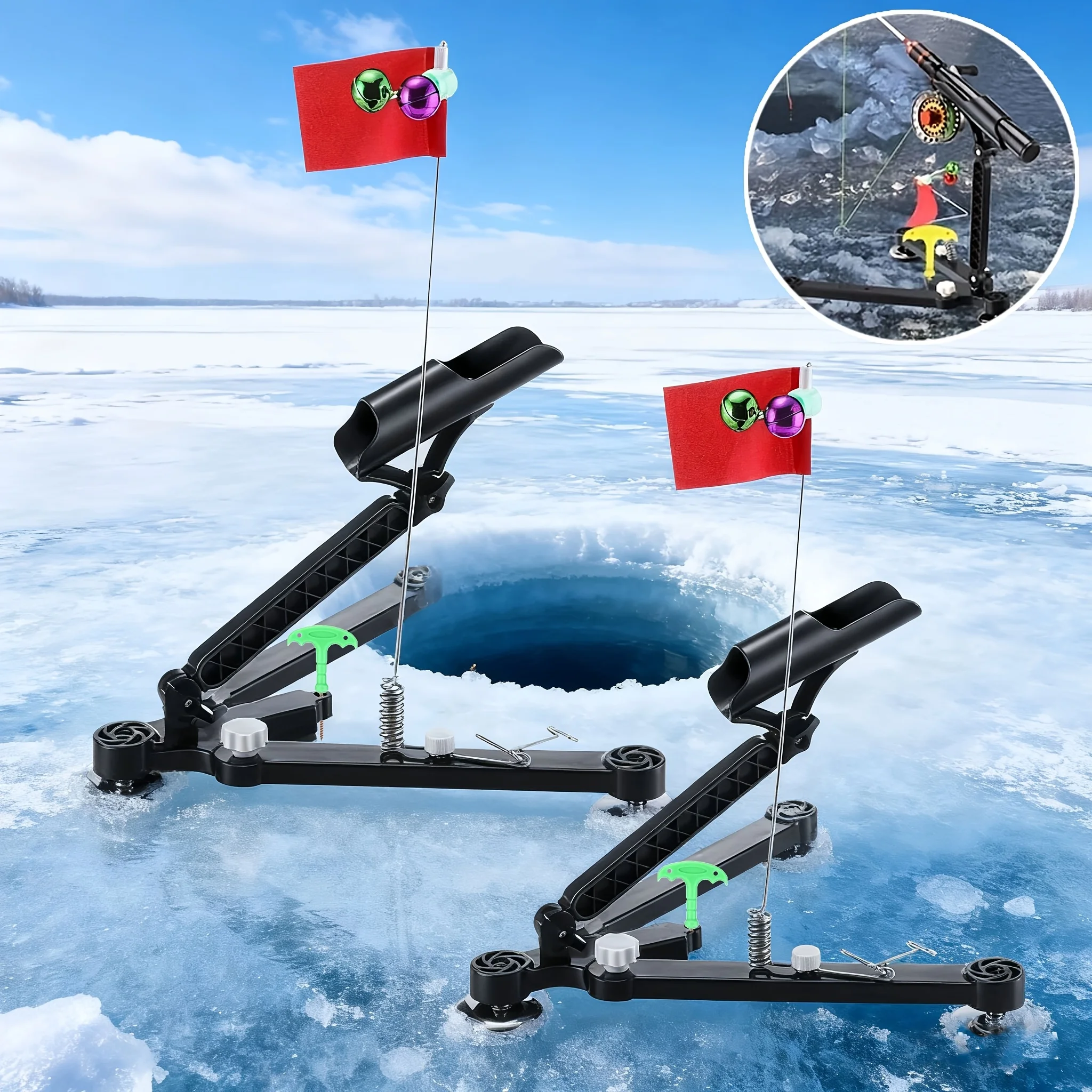 1 Set Eisangelrutenhalter – An – Ice Fishing Tip Up Bewertung und Preis